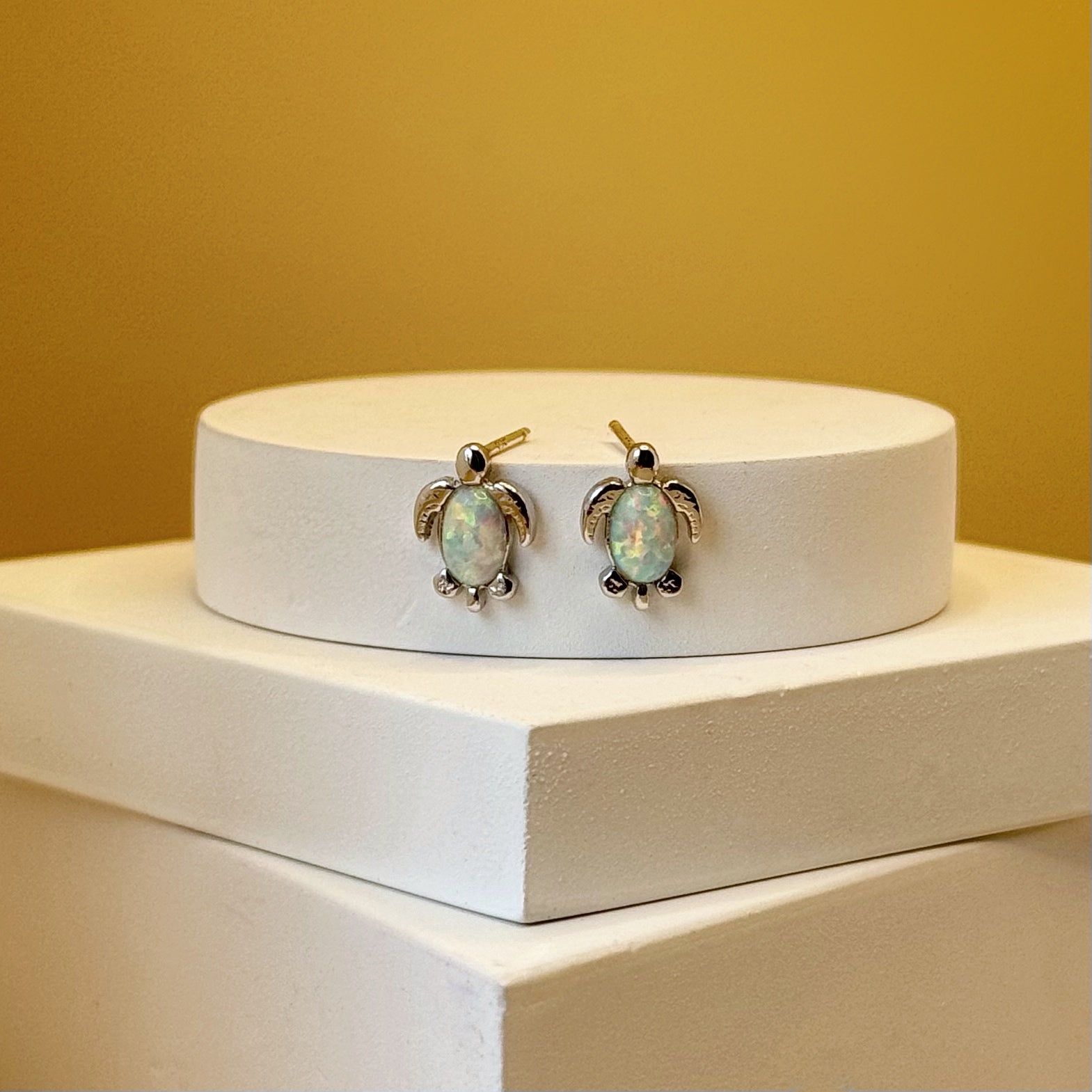 Turtle Treasures Silver with Opal Set