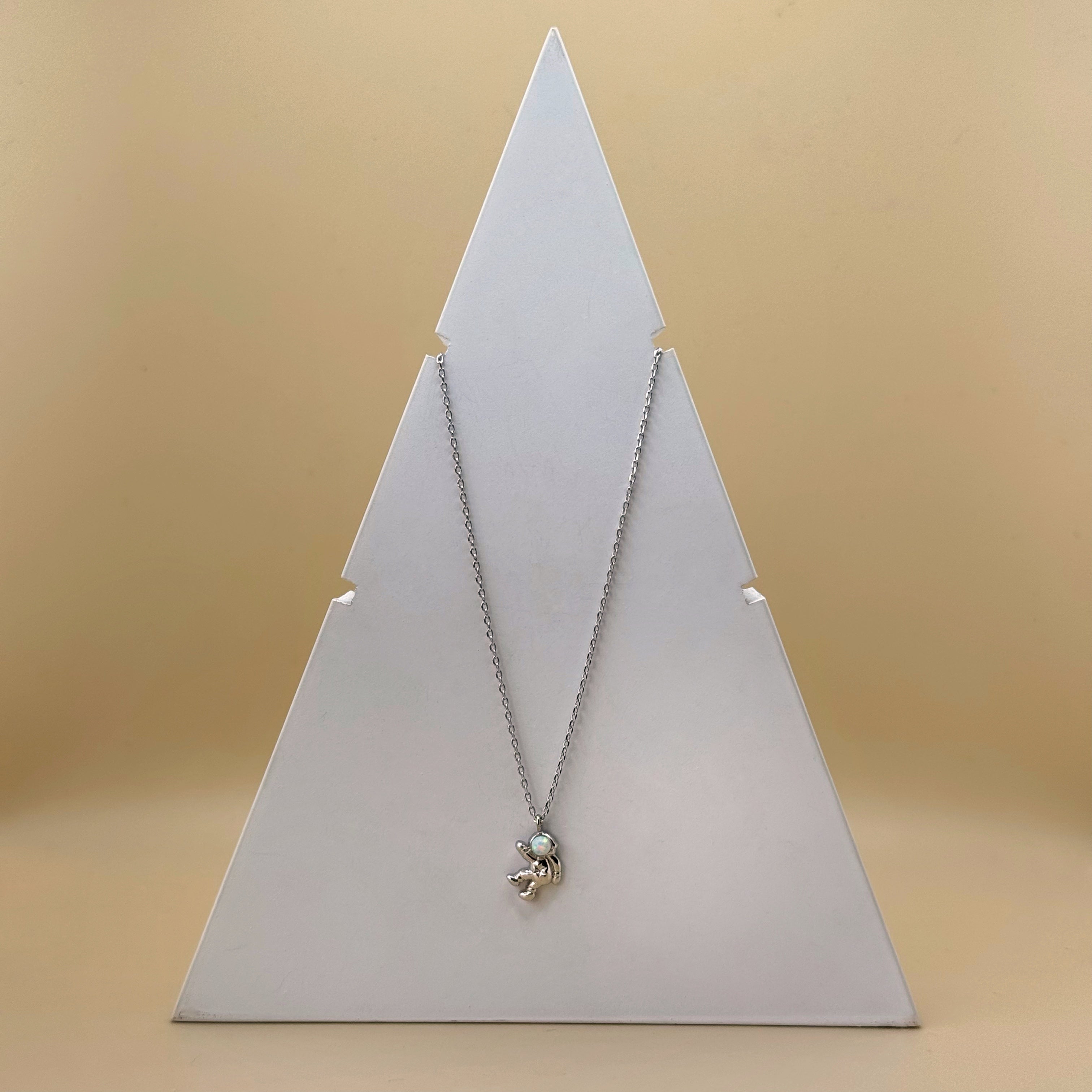 Spaced Out - Silver with White Opal Set