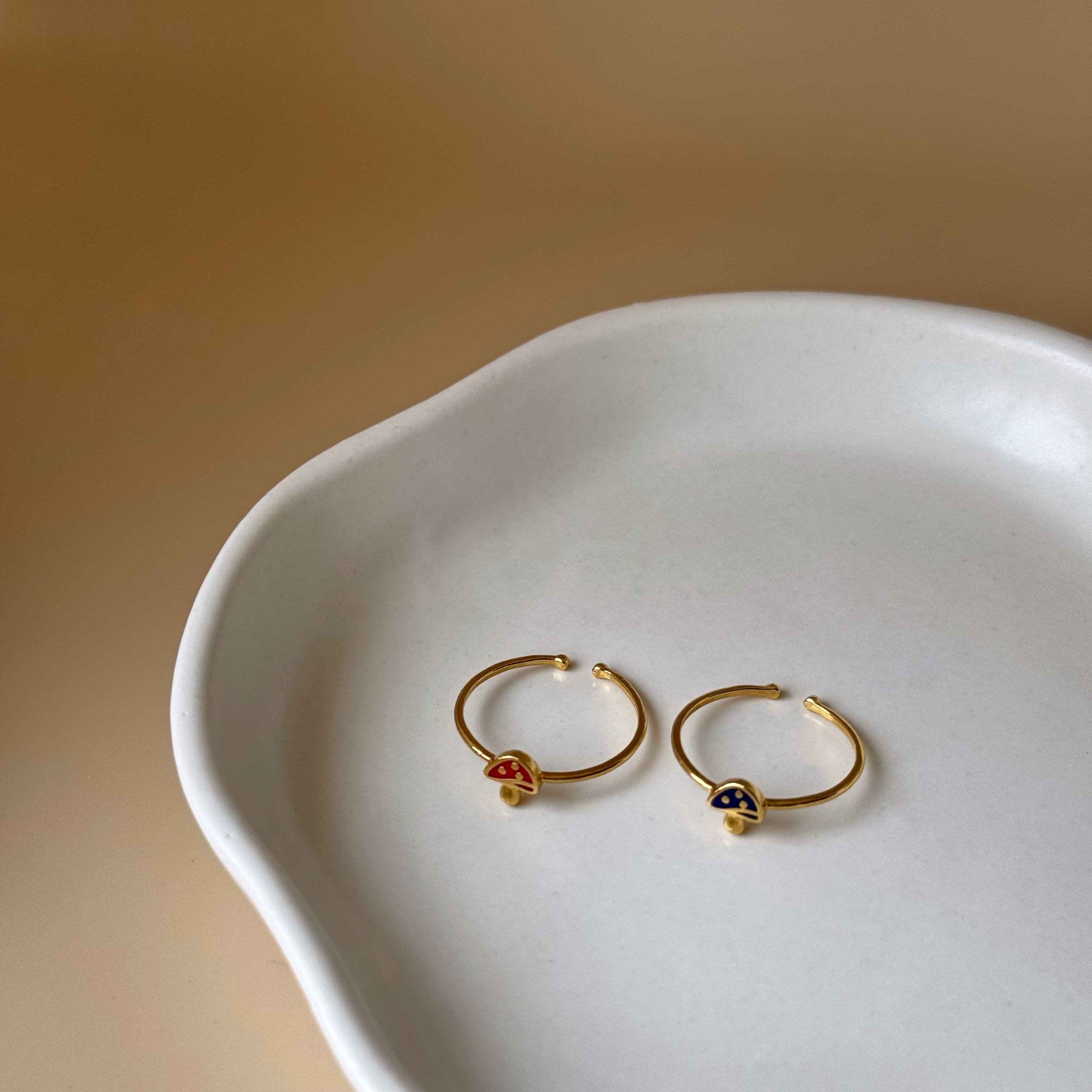 I Shroom You Ring - Red & Blue Mushroom