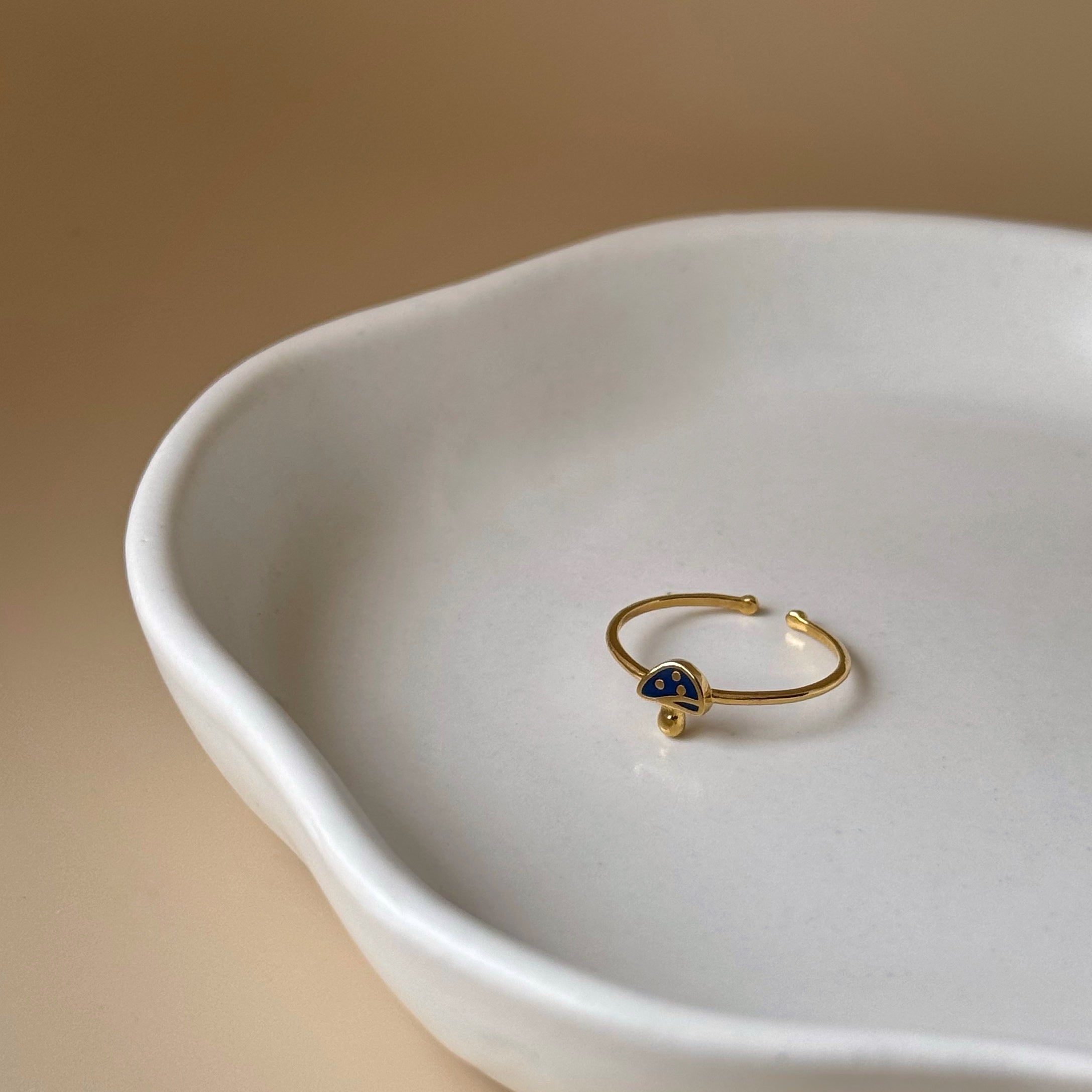 I Shroom You Ring - Red & Blue Mushroom