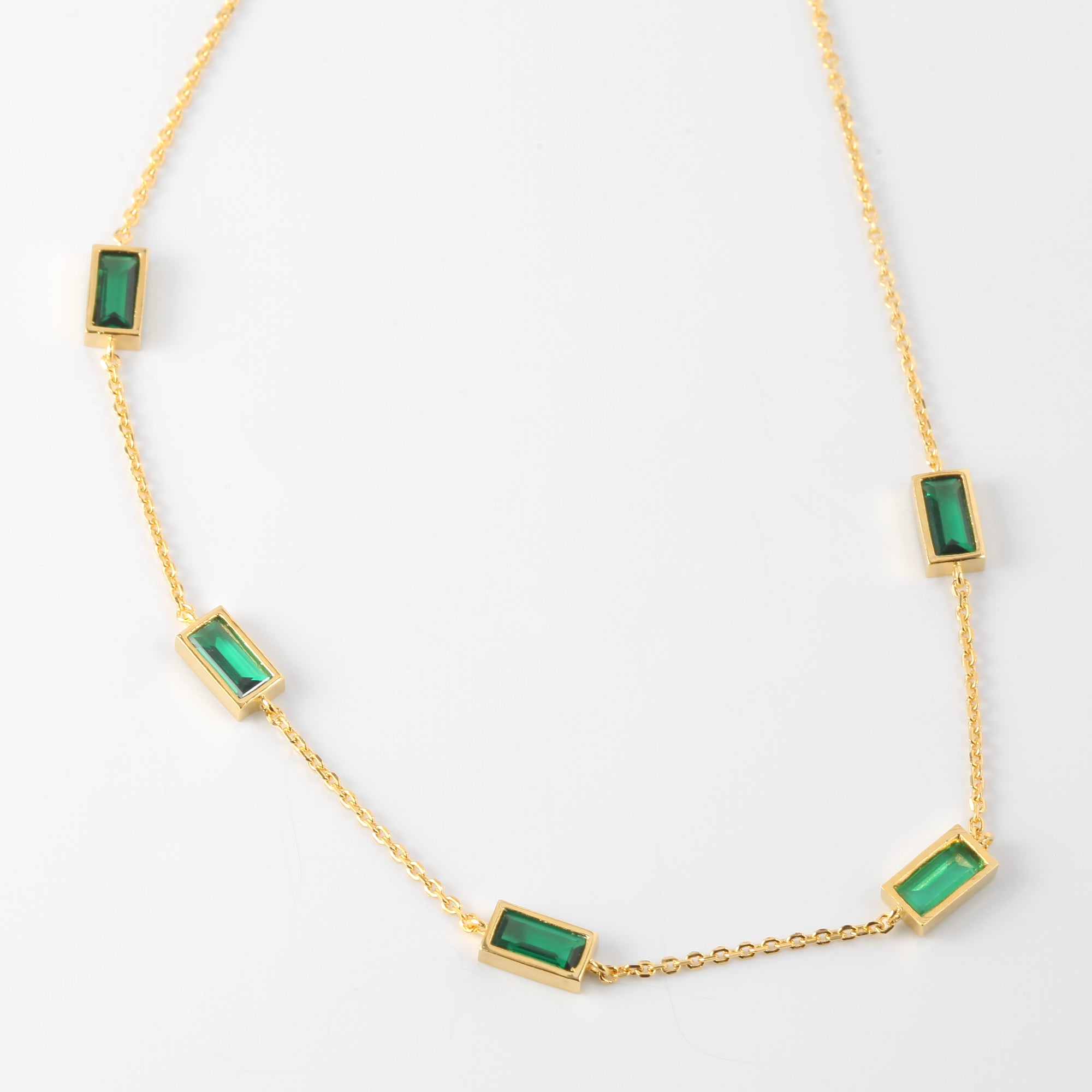 Edgy emerald necklace