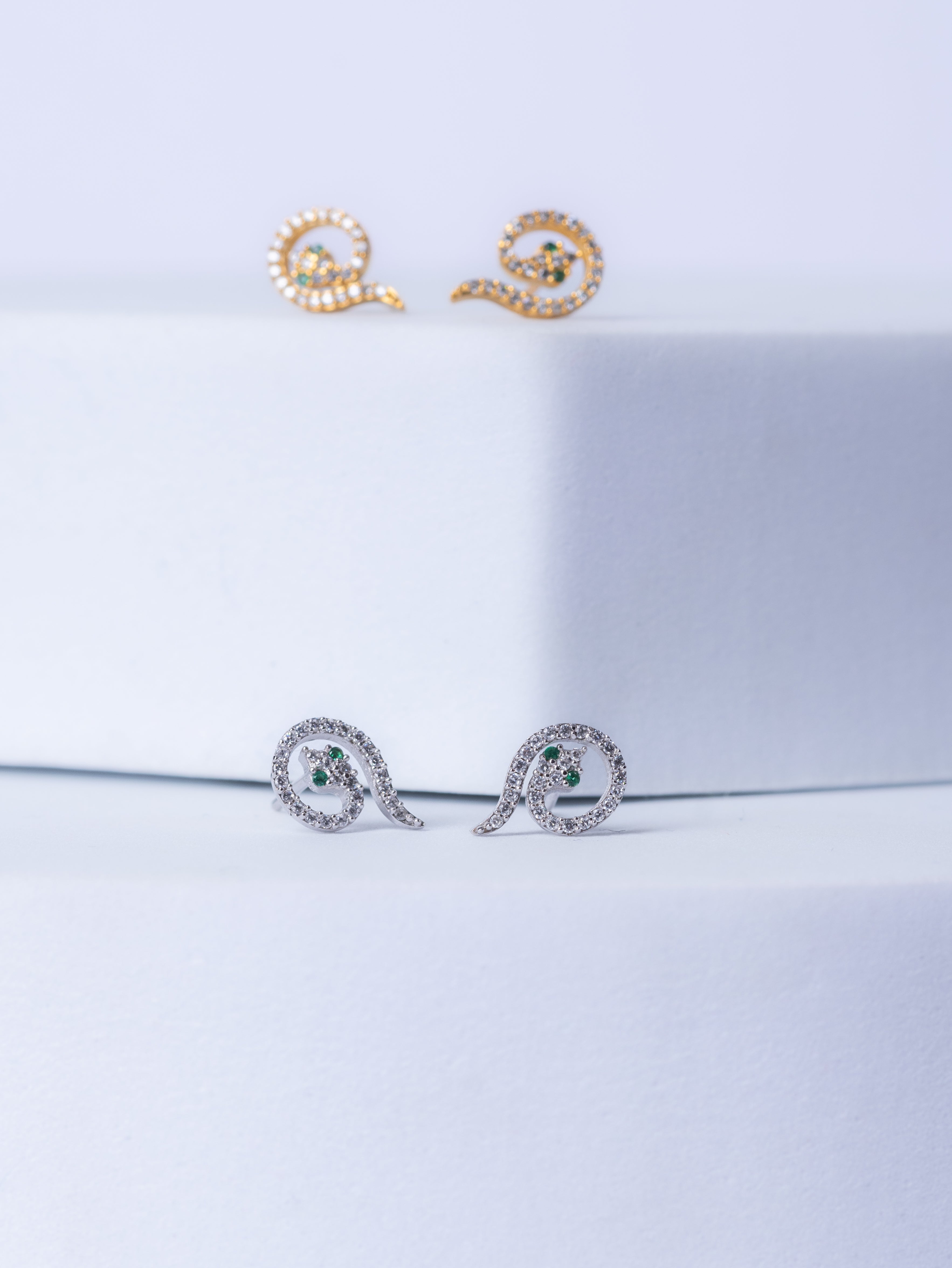 Glistening Serpent Earrings