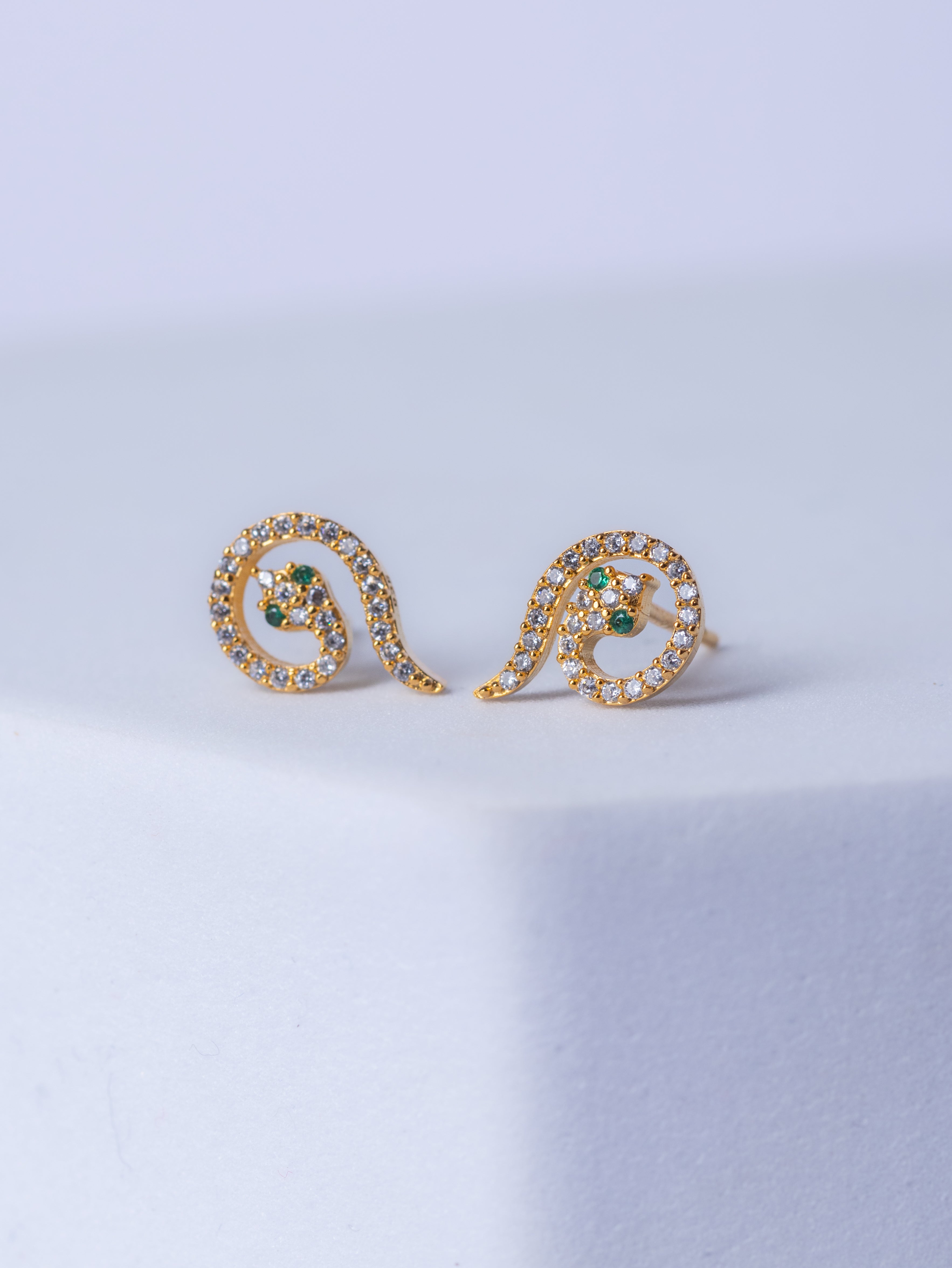 Glistening Serpent Earrings