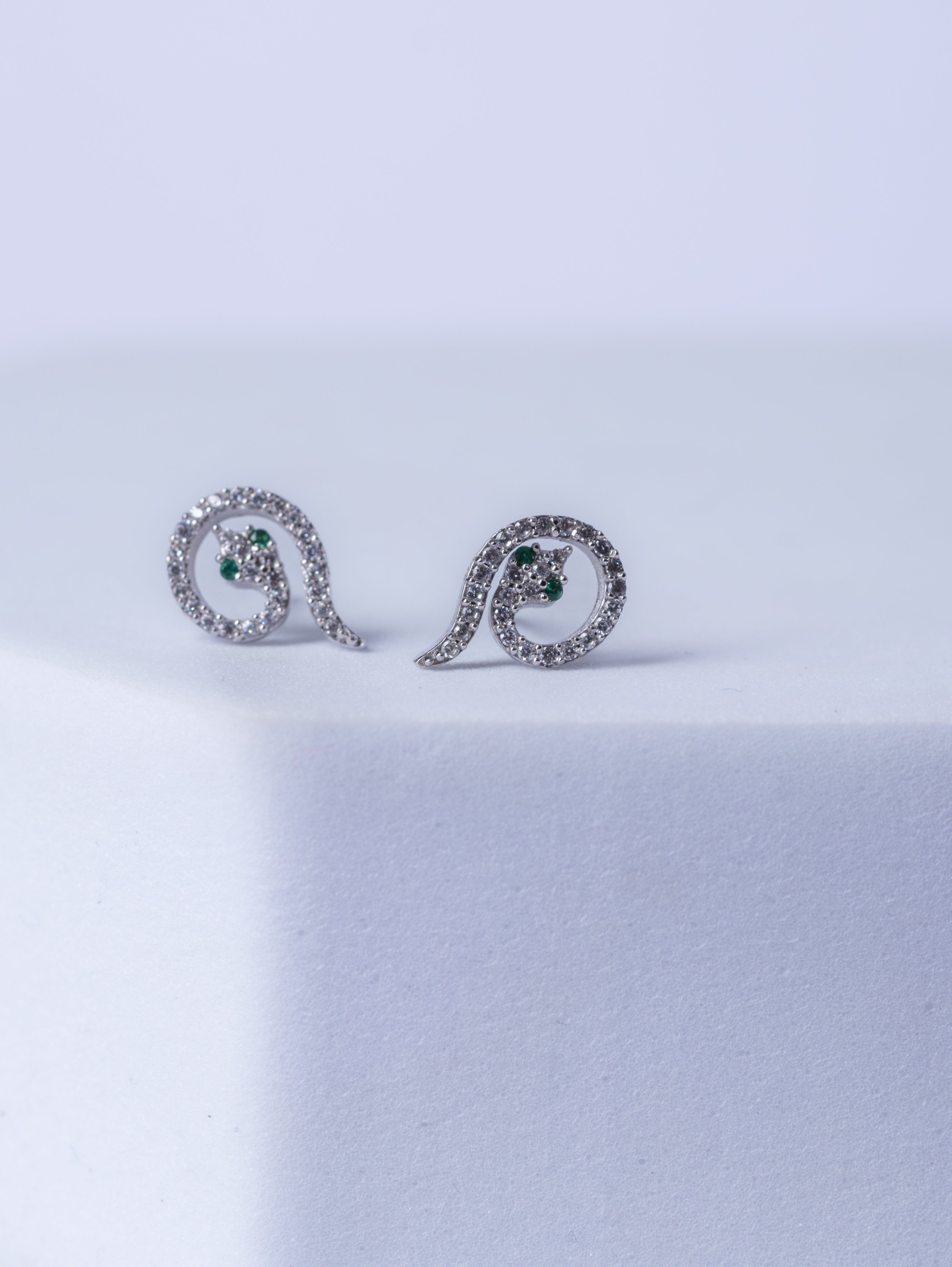 Glistening Serpent Earrings