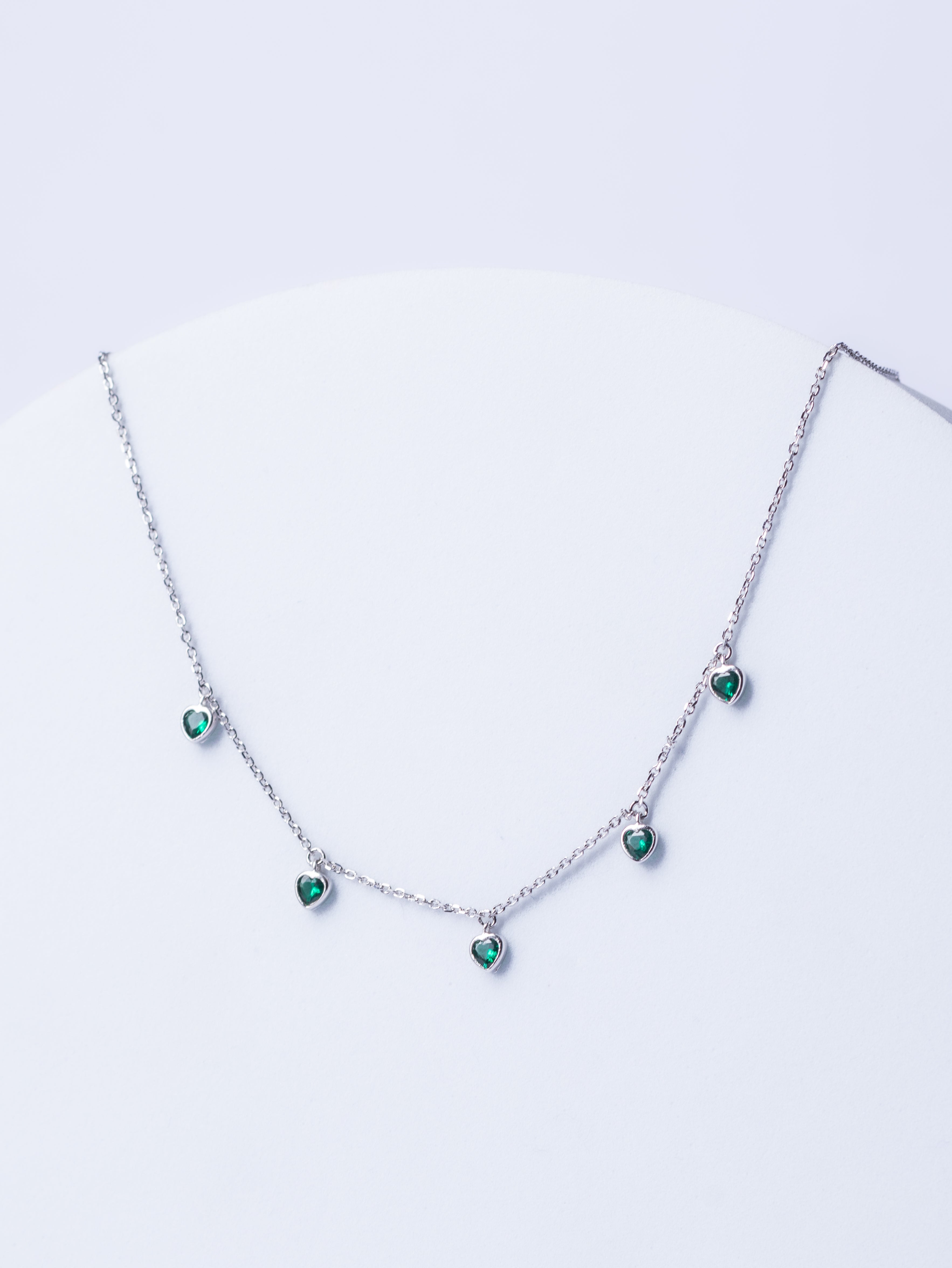 Heartfelt Green Emerald necklace