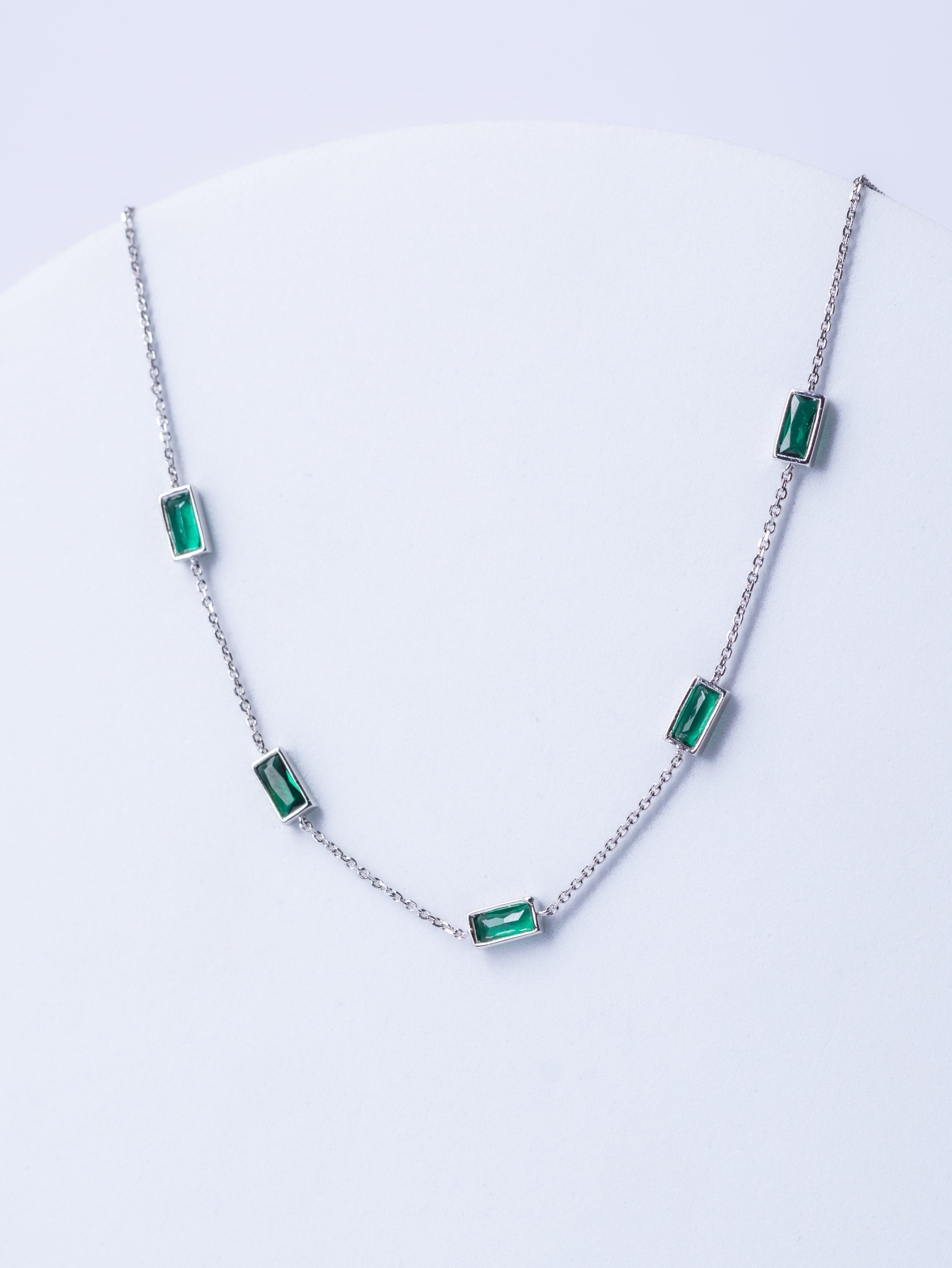 Edgy emerald necklace