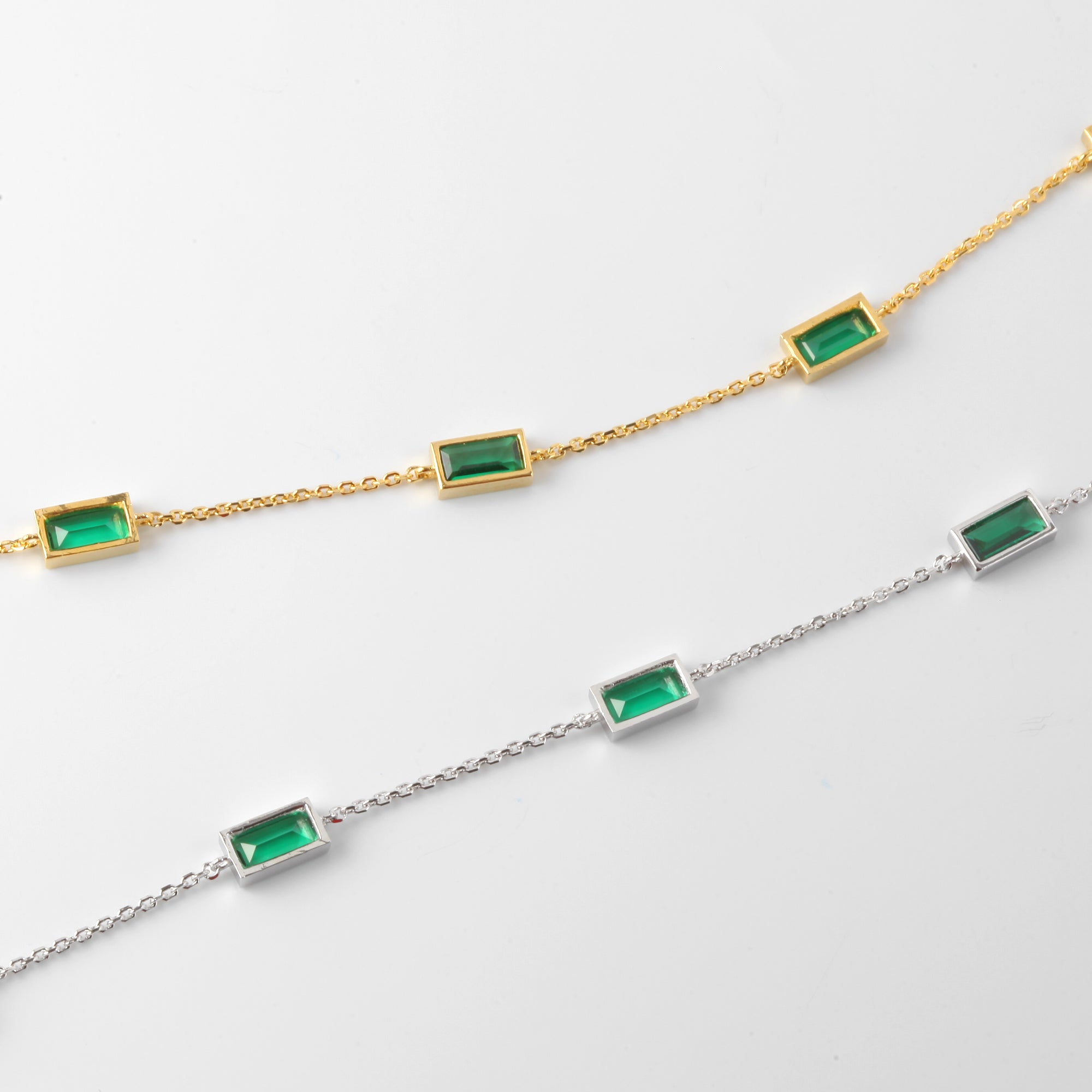 Edgy emerald necklace