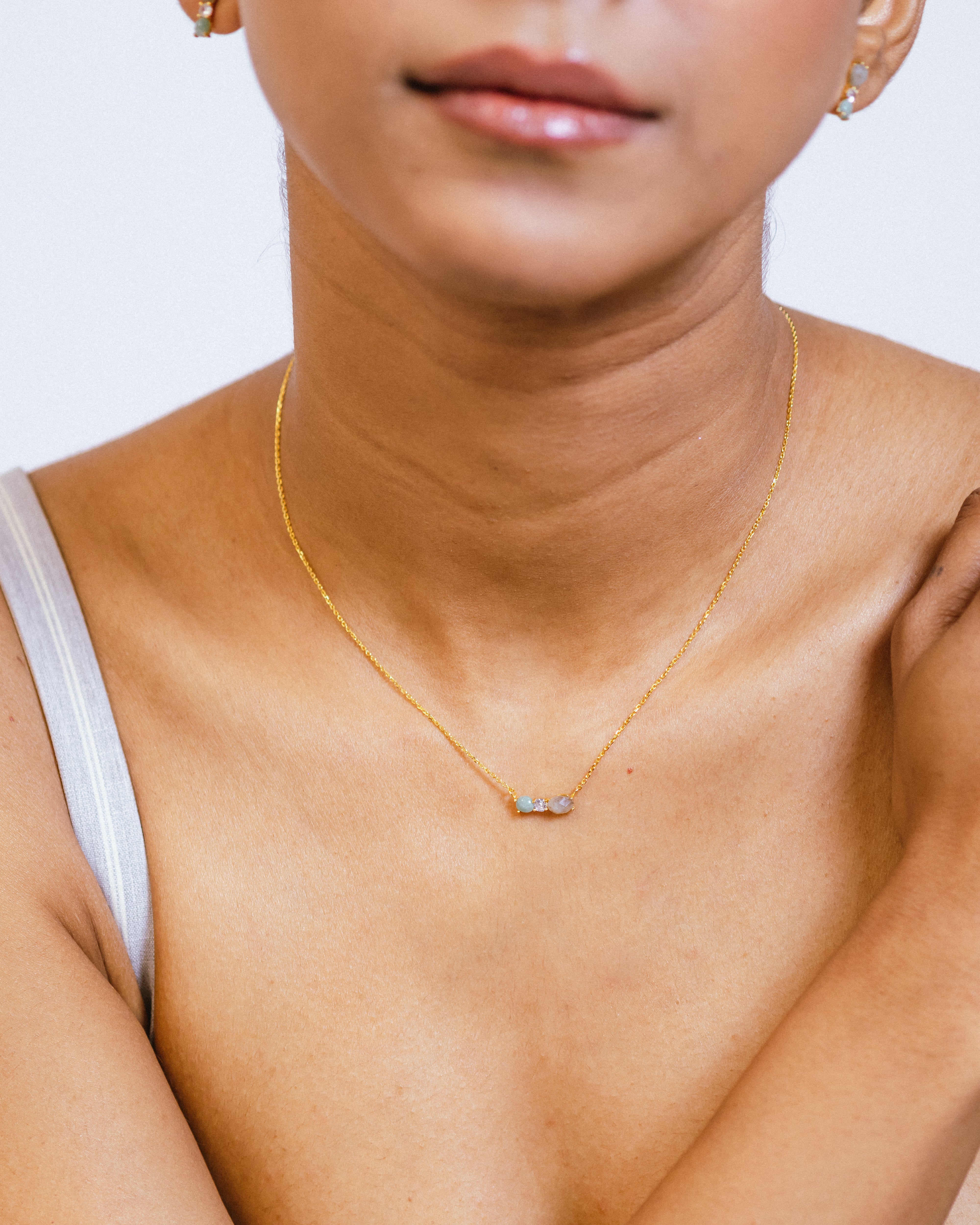 Daily Chic Gold with Labradorite & Jade Set