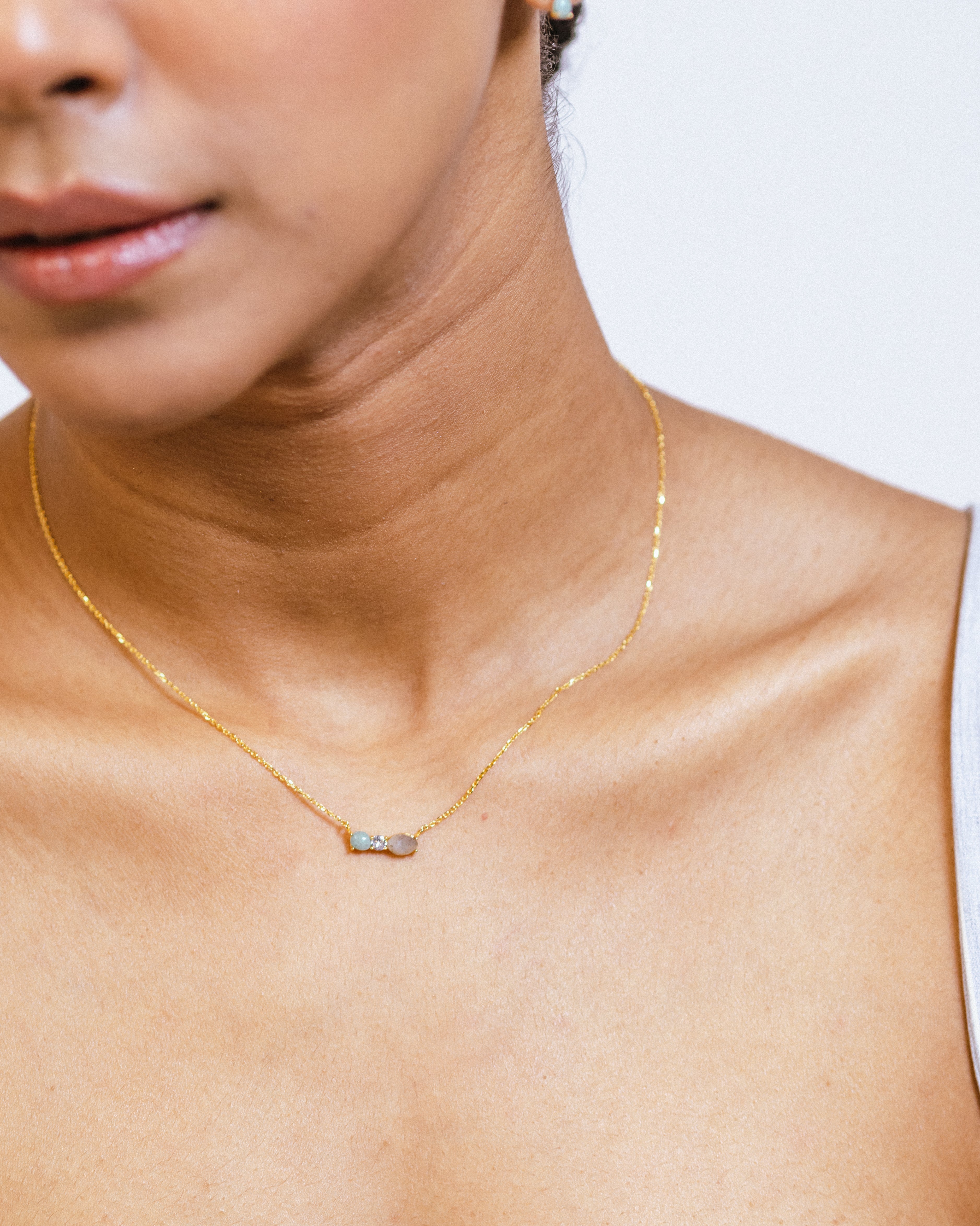 Daily Chic Gold with Labradorite & Jade Set