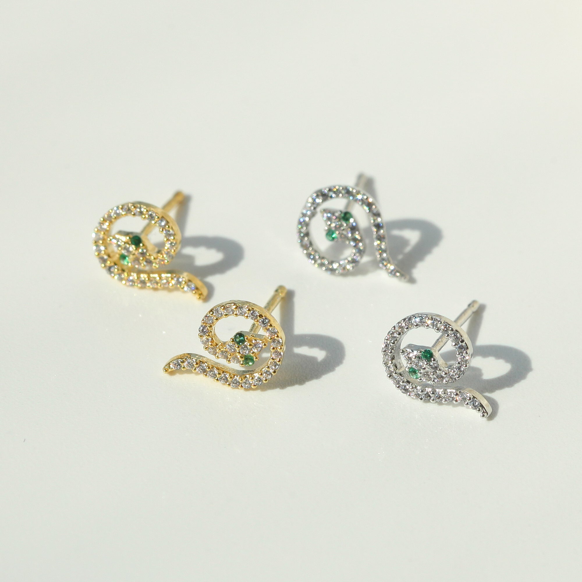 Glistening Serpent Earrings