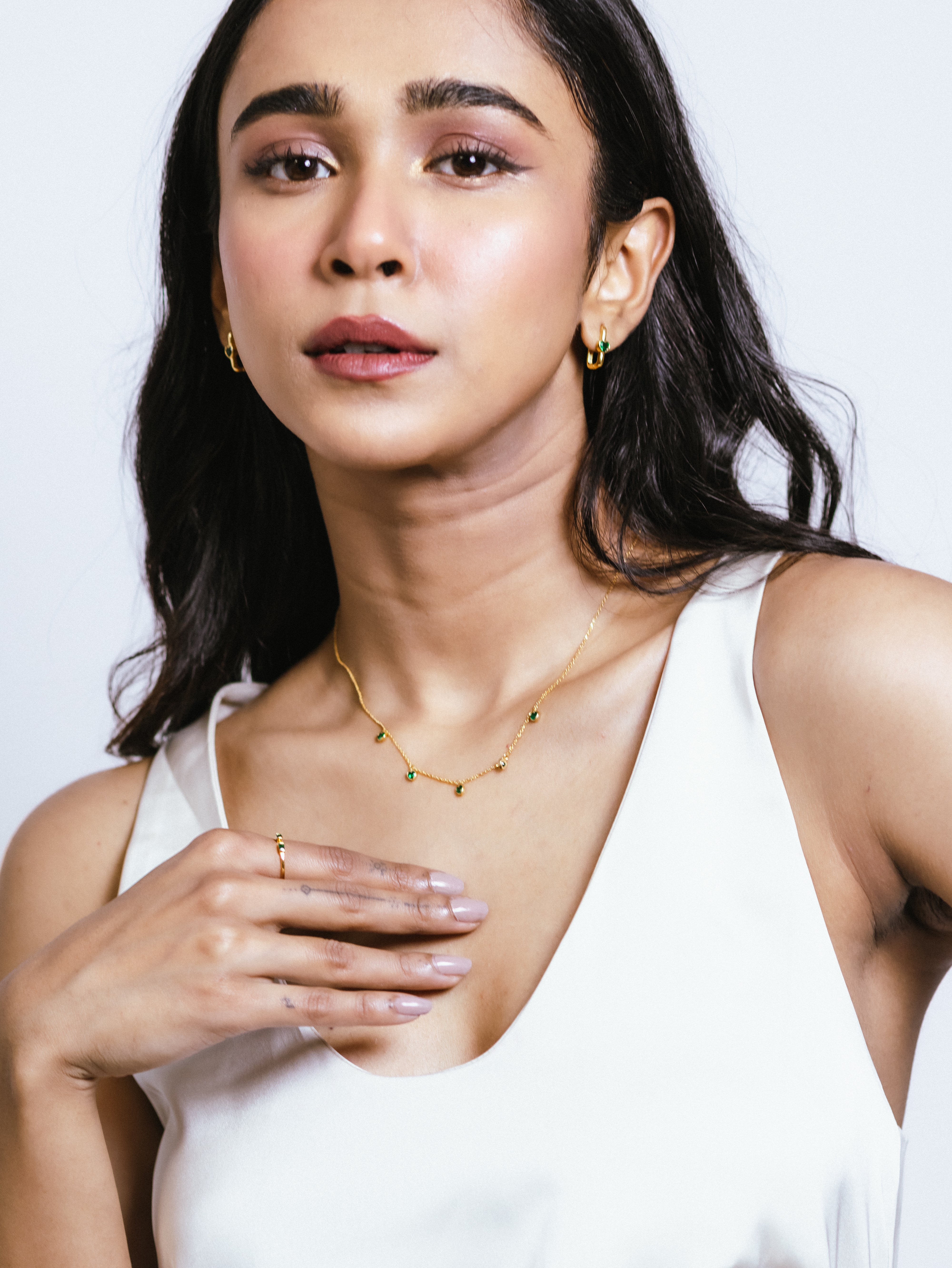Heartfelt Green Emerald necklace