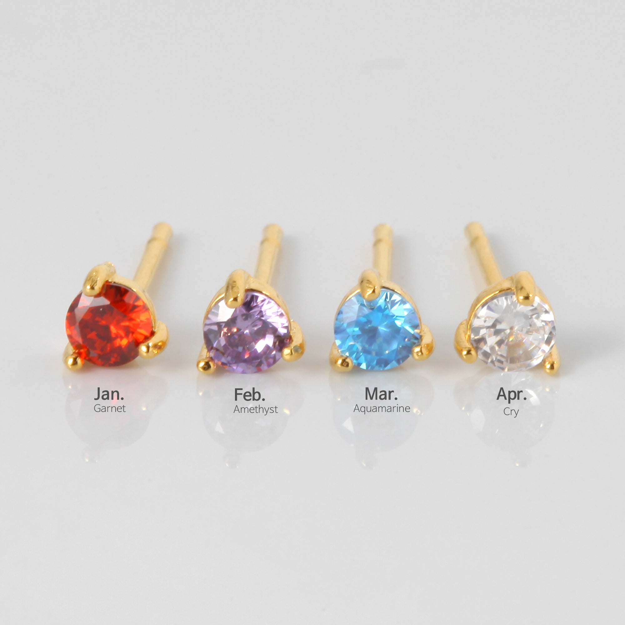 Birthstone Zodiac Earrings