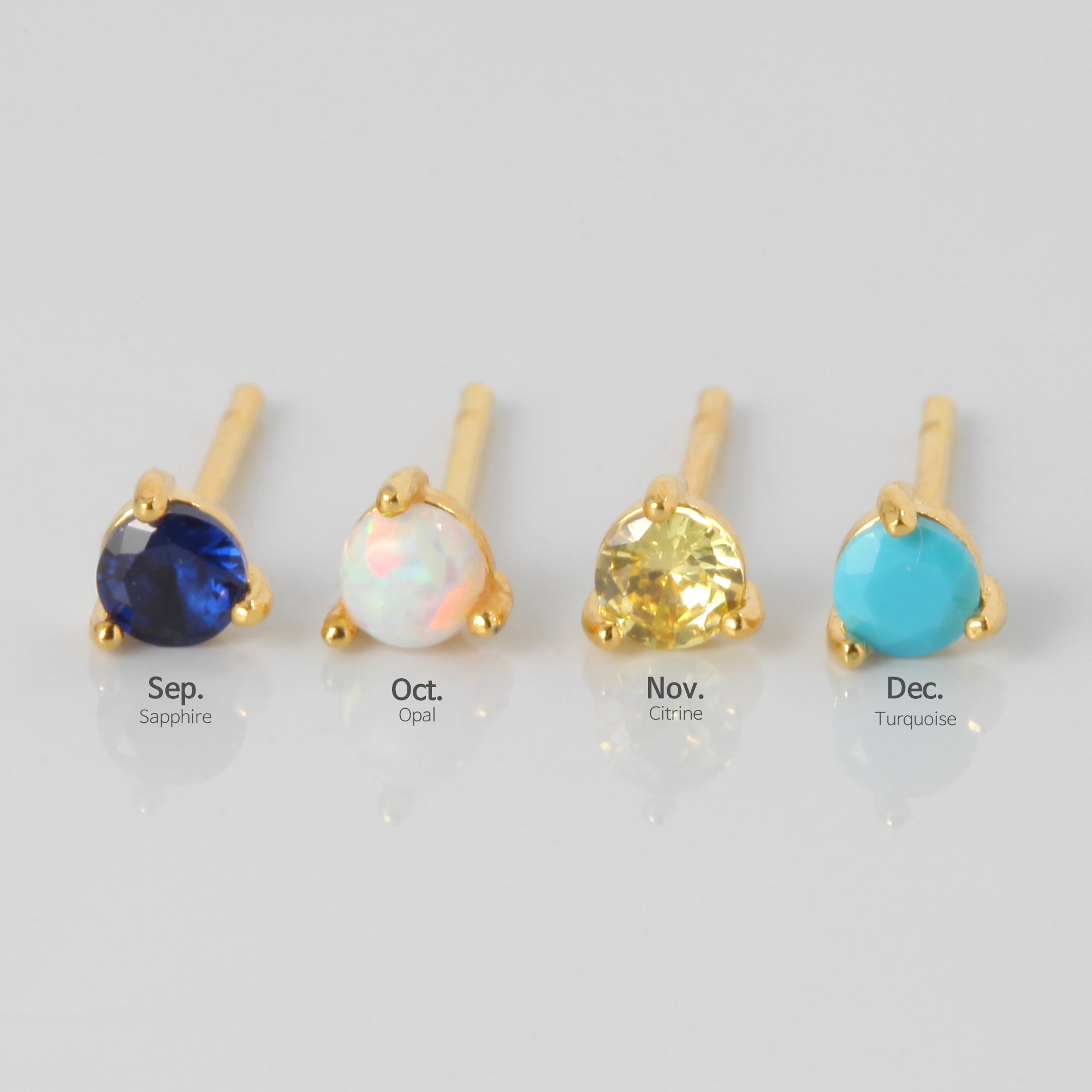 Birthstone Zodiac Earrings