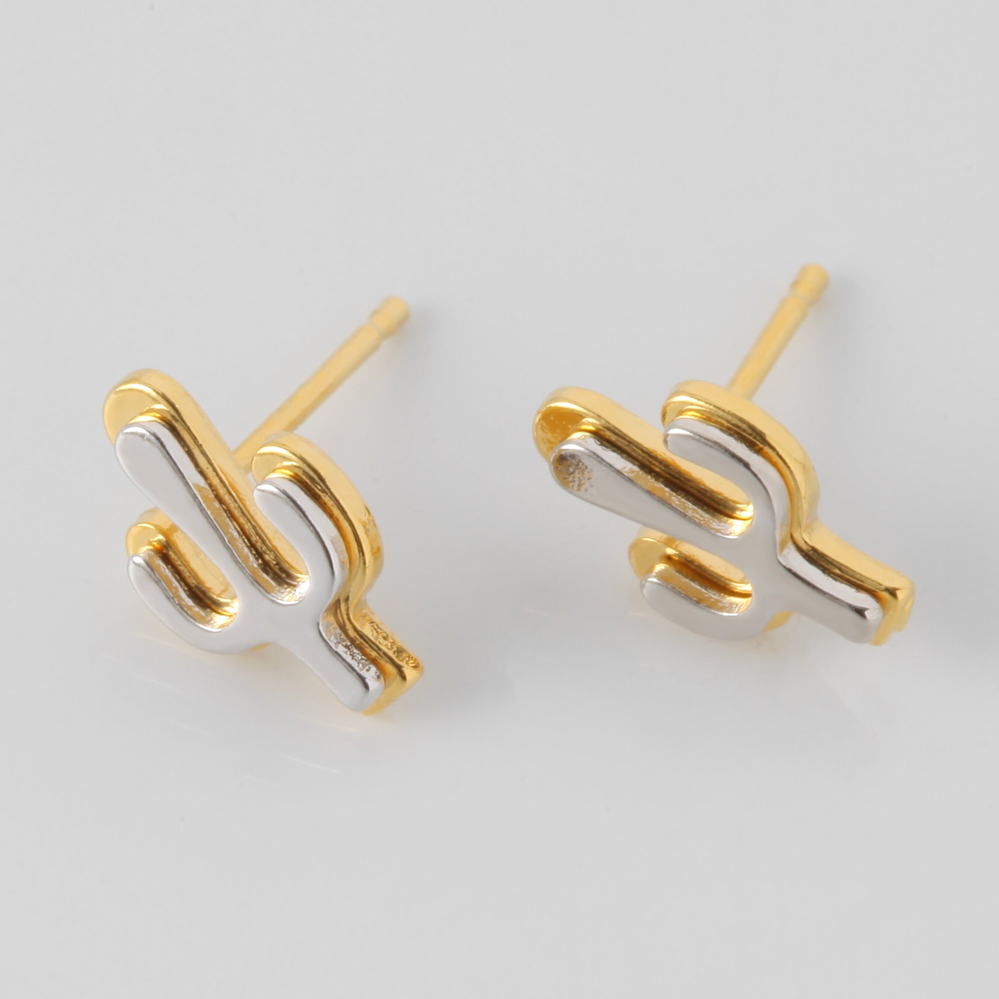 Two toned Cactus Earrings