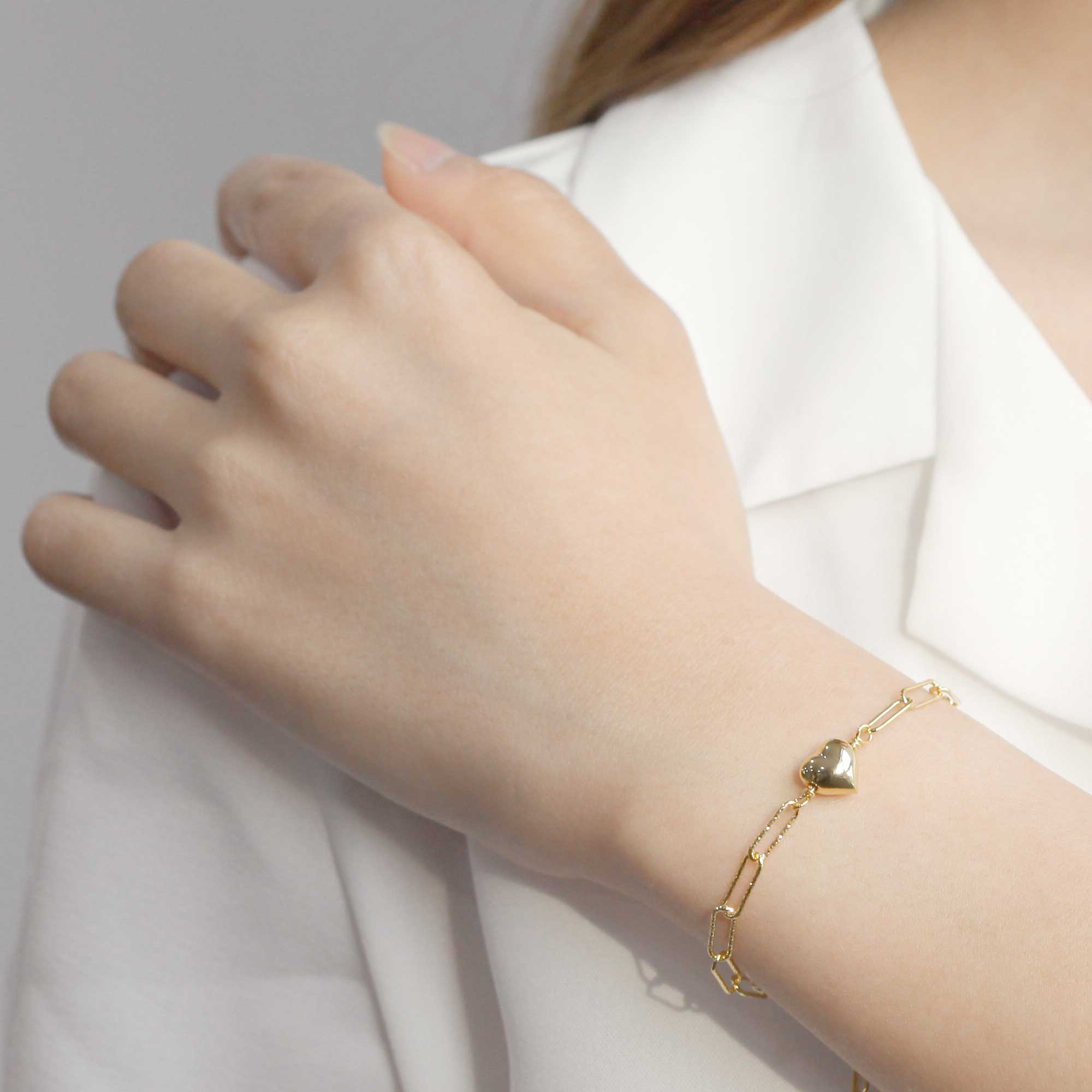 Linked hearts bracelet