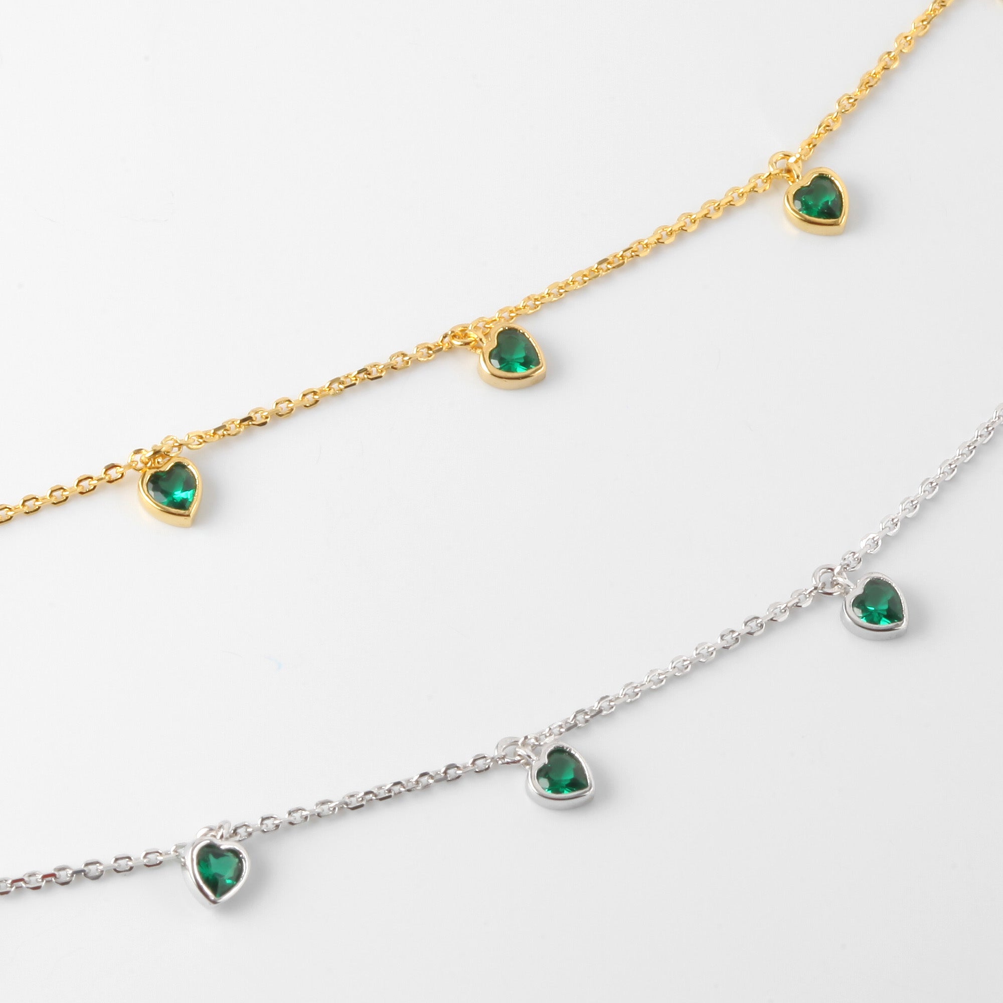 Heartfelt Green Emerald necklace
