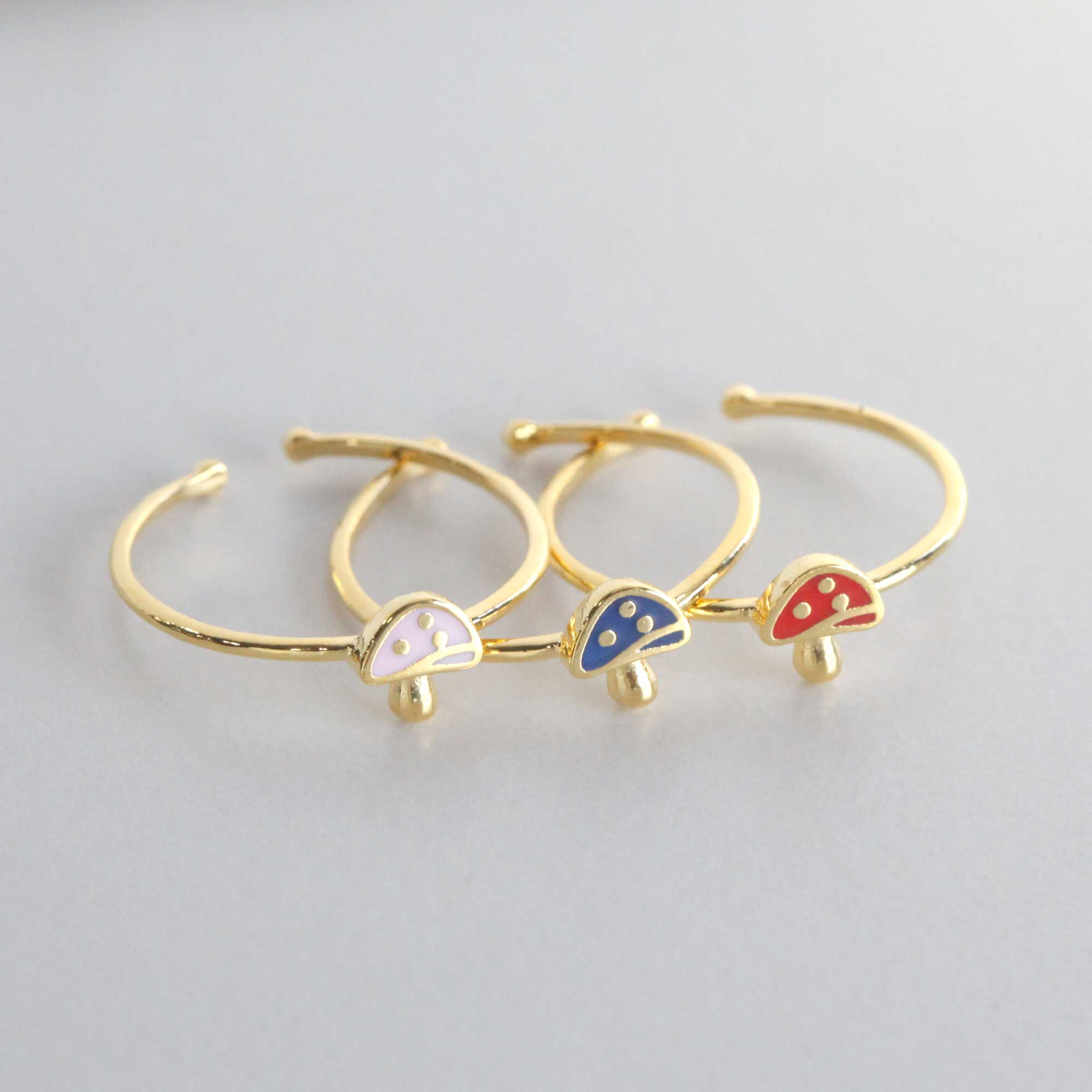 I Shroom You Ring - Red & Blue Mushroom