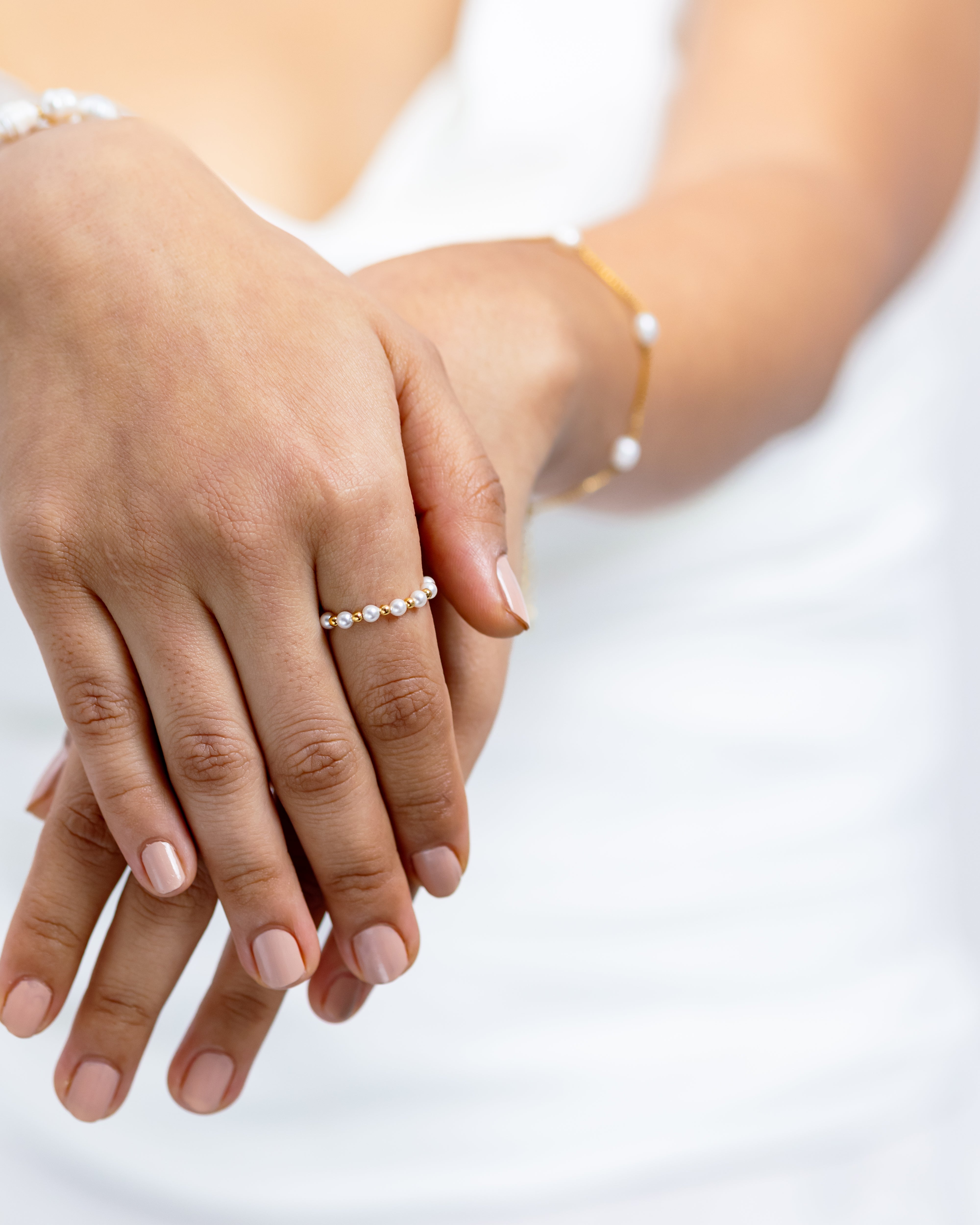 Pearl Pebble Ring