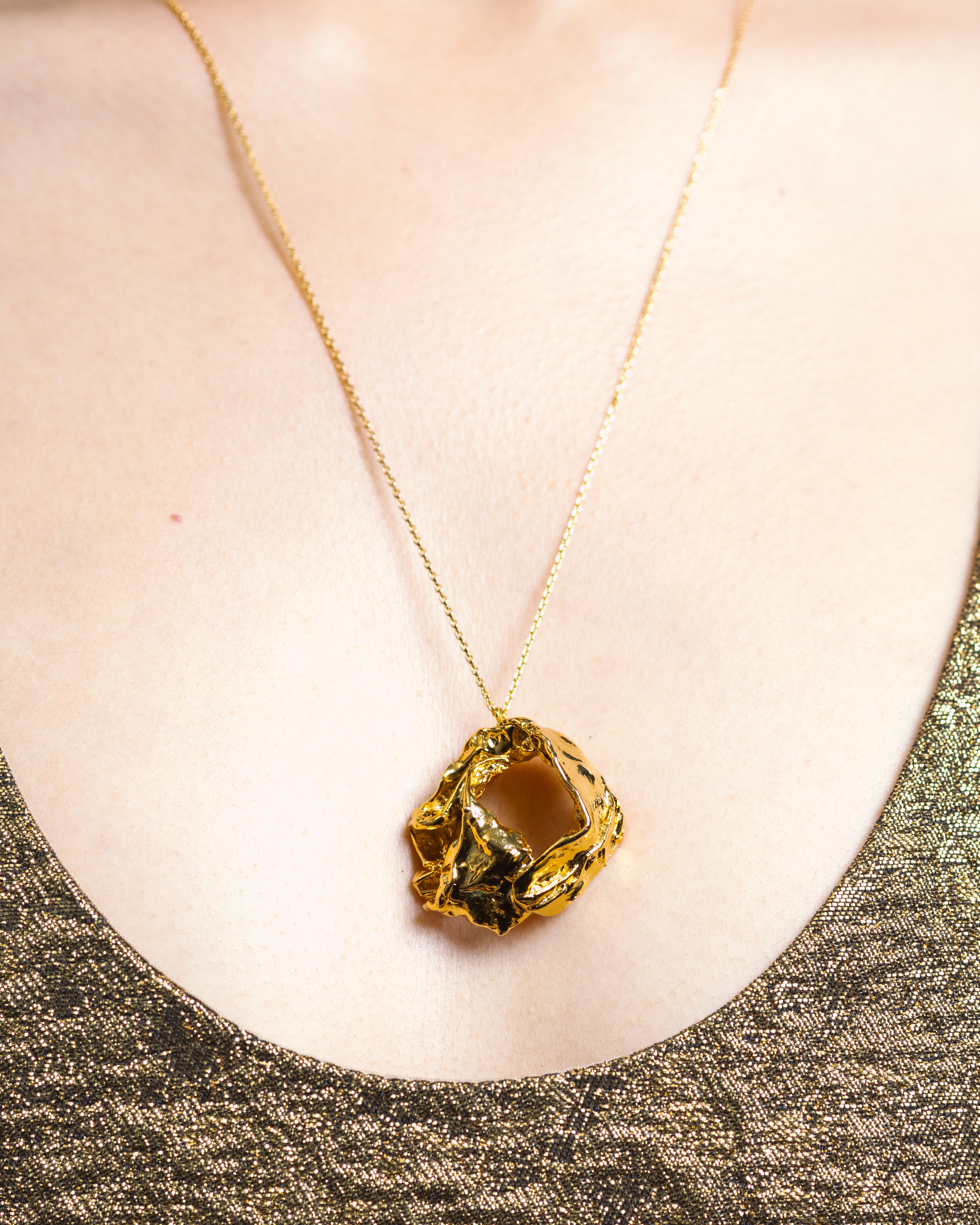 Abstract Eclipse Necklace