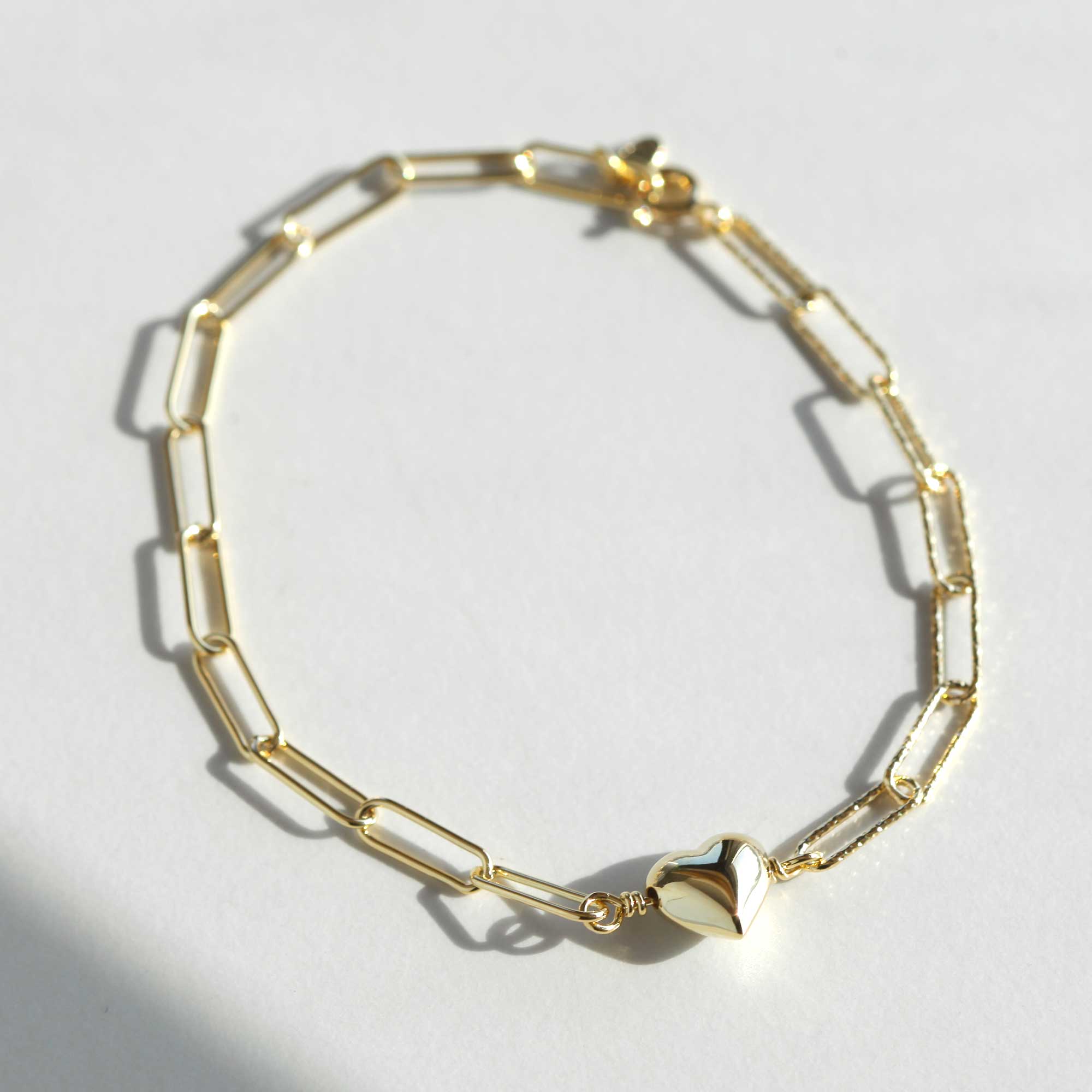 Linked hearts bracelet