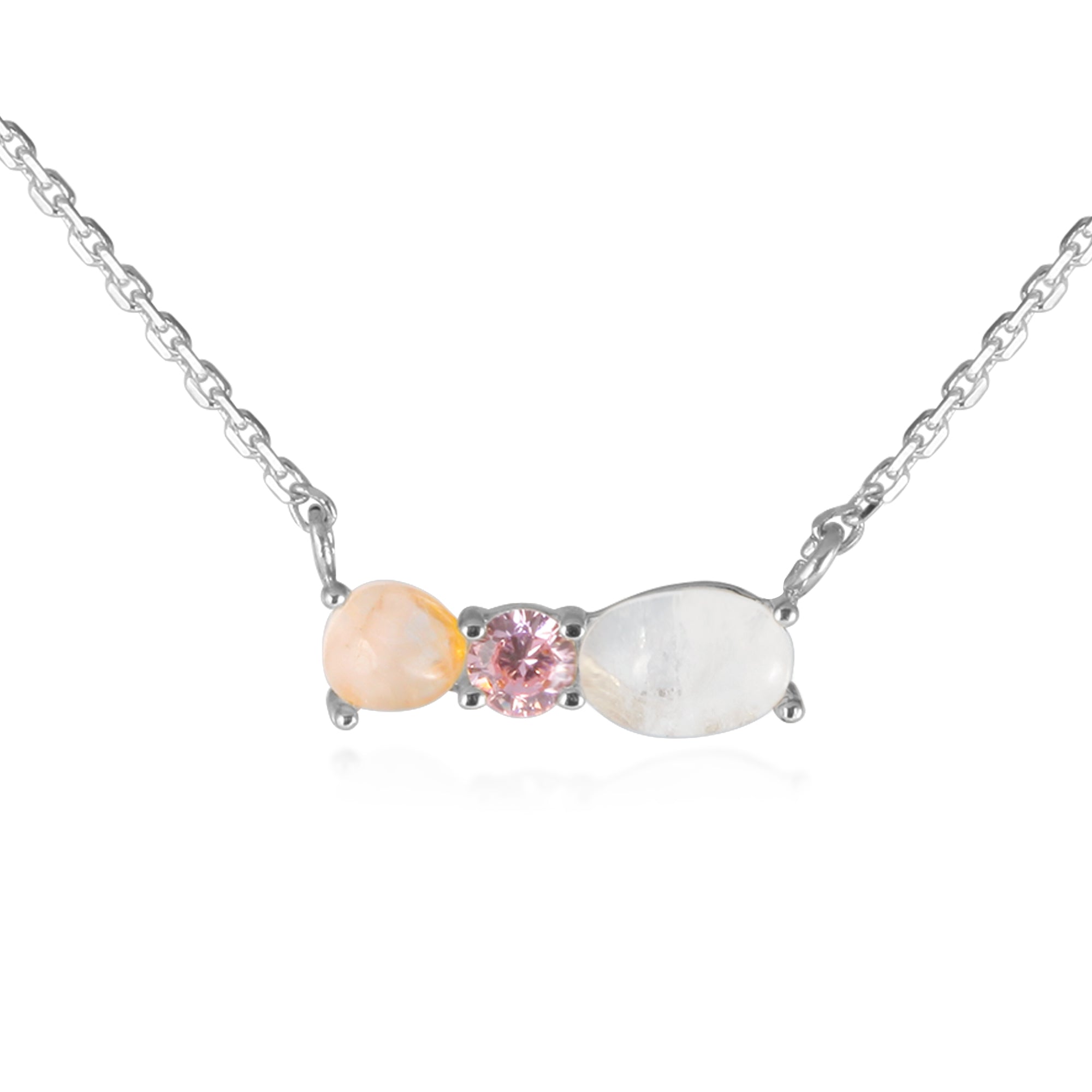Daily Chic Silver with Rose Quartz Set